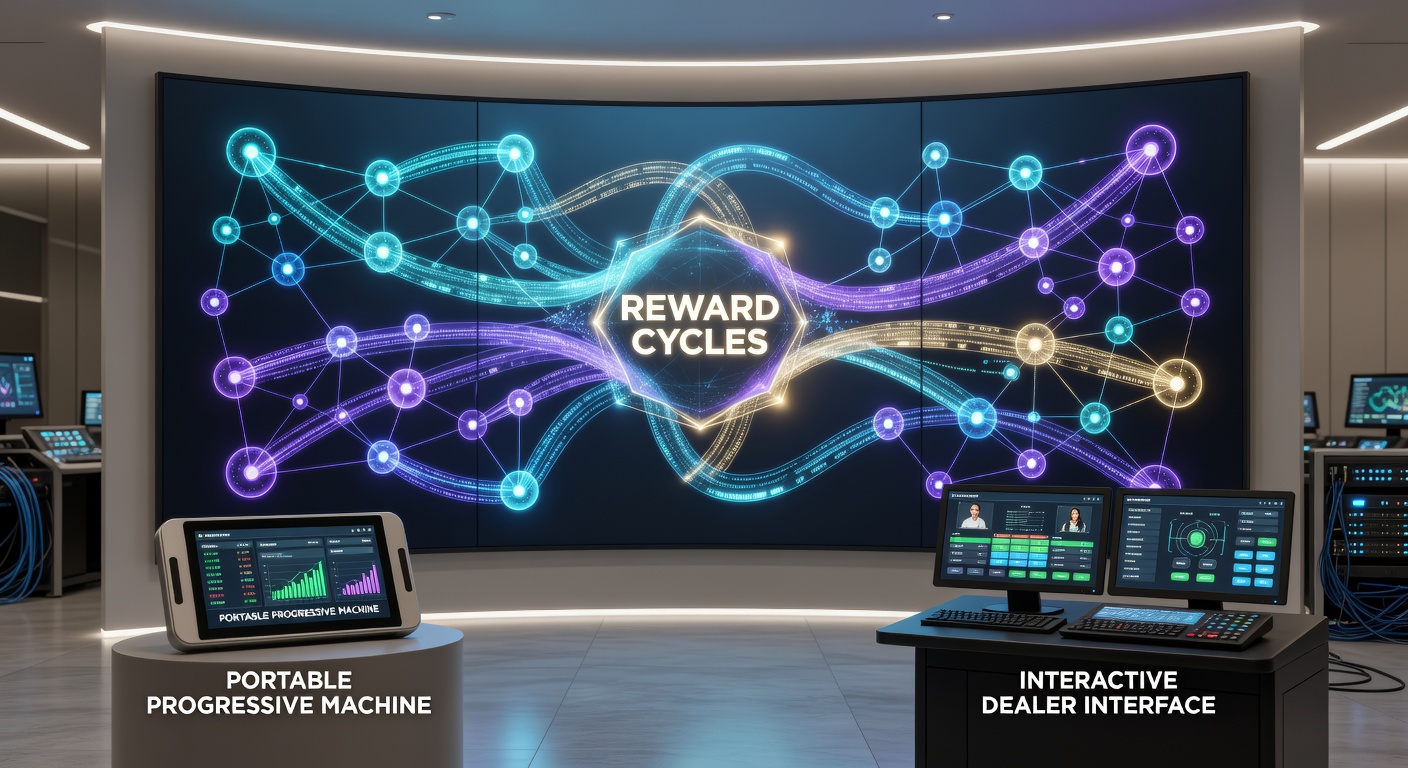 Darstellung verschlüsselter Transaktionsrouten zwischen mobilen progressiven Spielautomaten und Live-Dealer-Plattformen