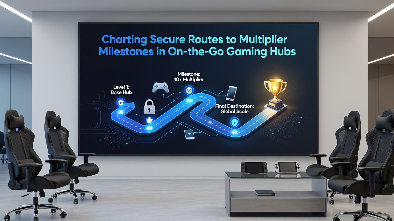 Visualisierung von Multiplikator-Meilensteinen und sicheren Routen in On-the-Go Gaming-Hubs mit Fokus auf mobile Slots und Live-Sessions