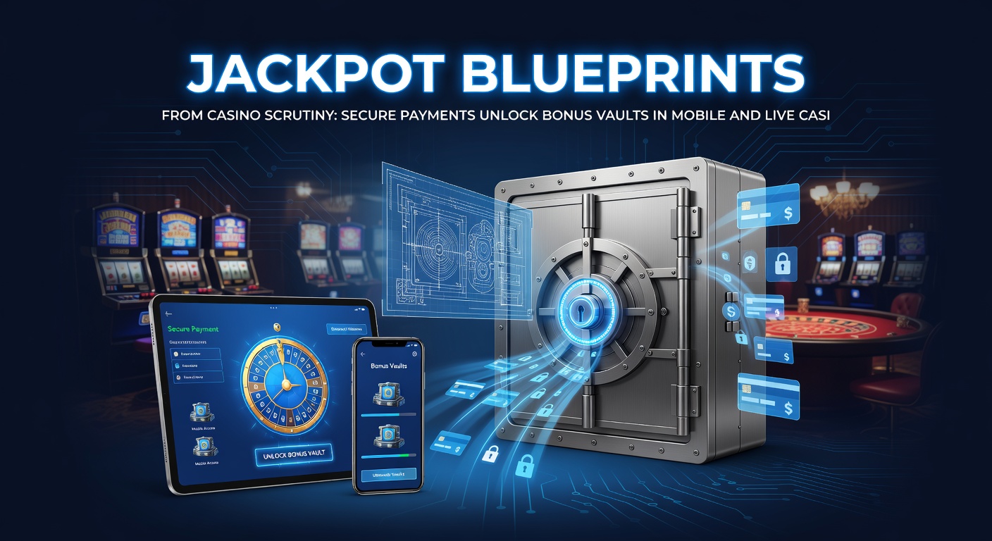 Smartphone-Display mit geöffnetem Bonus-Vault in einem Live-Casino, sichere Zahlungssymbole und Jackpot-Walzen im Hintergrund