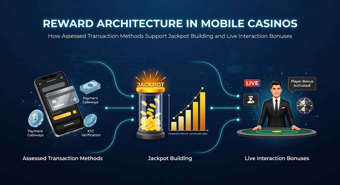 Übersicht über Transaktionsmethoden und Belohnungsstrukturen in mobilen Casinos mit Fokus auf Jackpots und Live-Boni